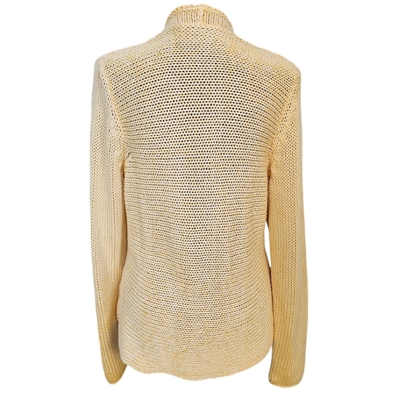 Brunello Cucinelli Ombre Cardigan Sweater Women Yellow Size Medium V-Neck Cotton - Picture 3 of 16